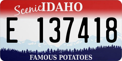 ID license plate E137418