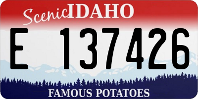 ID license plate E137426