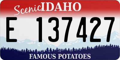 ID license plate E137427