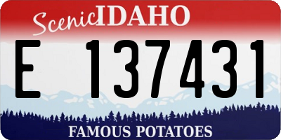 ID license plate E137431