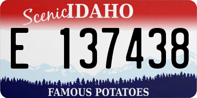ID license plate E137438