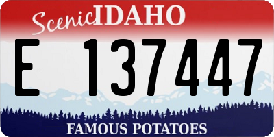 ID license plate E137447