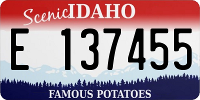 ID license plate E137455