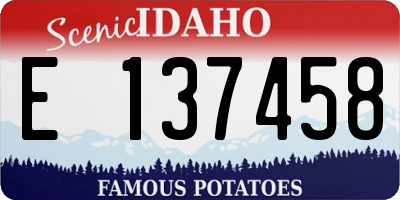 ID license plate E137458