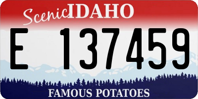 ID license plate E137459