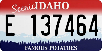 ID license plate E137464