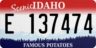 ID license plate E137474