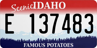 ID license plate E137483