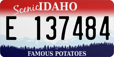 ID license plate E137484