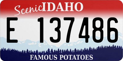 ID license plate E137486