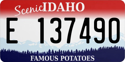 ID license plate E137490