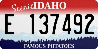 ID license plate E137492