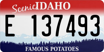 ID license plate E137493