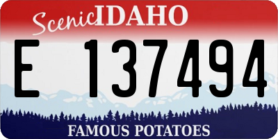 ID license plate E137494