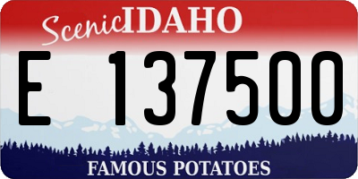 ID license plate E137500