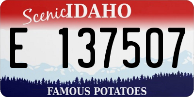 ID license plate E137507