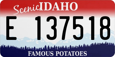 ID license plate E137518