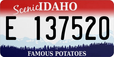ID license plate E137520