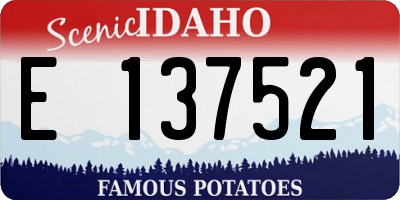 ID license plate E137521