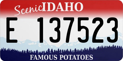 ID license plate E137523
