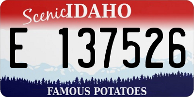 ID license plate E137526