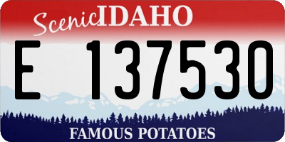 ID license plate E137530