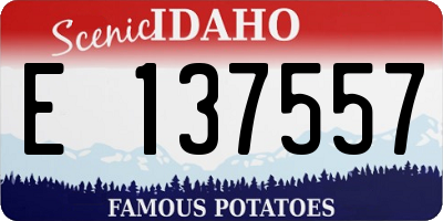 ID license plate E137557