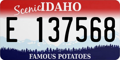 ID license plate E137568