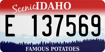 ID license plate E137569