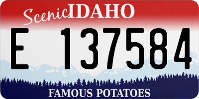 ID license plate E137584