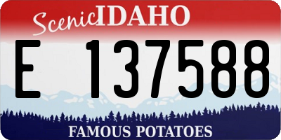 ID license plate E137588