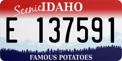 ID license plate E137591
