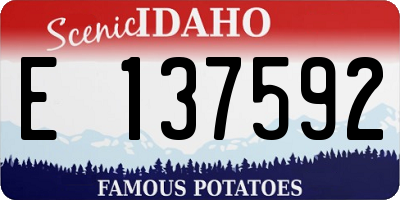ID license plate E137592