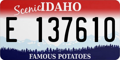 ID license plate E137610