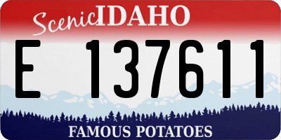 ID license plate E137611