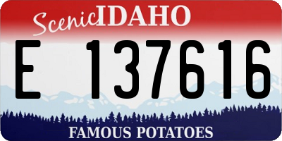 ID license plate E137616