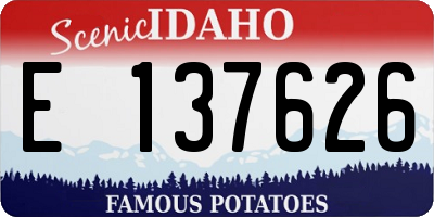 ID license plate E137626