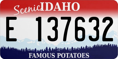 ID license plate E137632