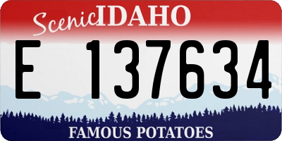 ID license plate E137634