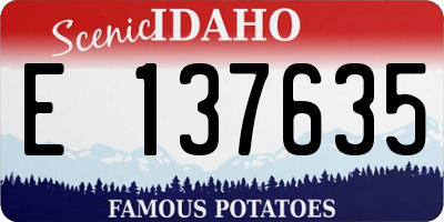 ID license plate E137635