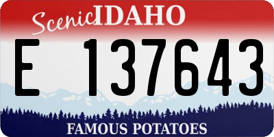 ID license plate E137643