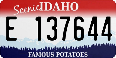 ID license plate E137644