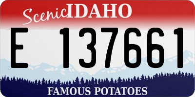 ID license plate E137661