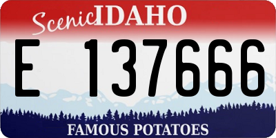 ID license plate E137666