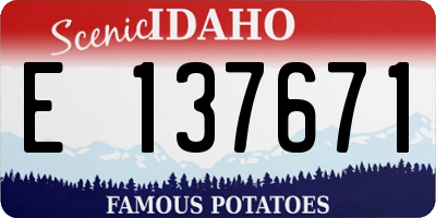 ID license plate E137671