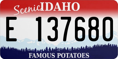 ID license plate E137680