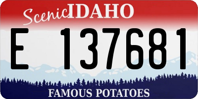 ID license plate E137681