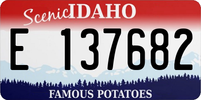 ID license plate E137682