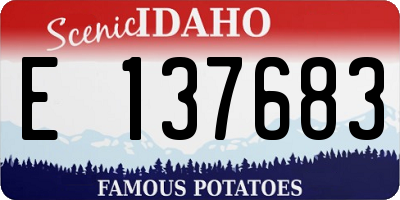 ID license plate E137683