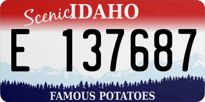 ID license plate E137687